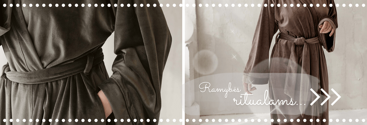 Moteriškas velūrinis chalatas