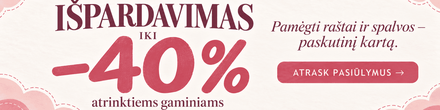 iki - 40proc. IŠPARDAVIMAS