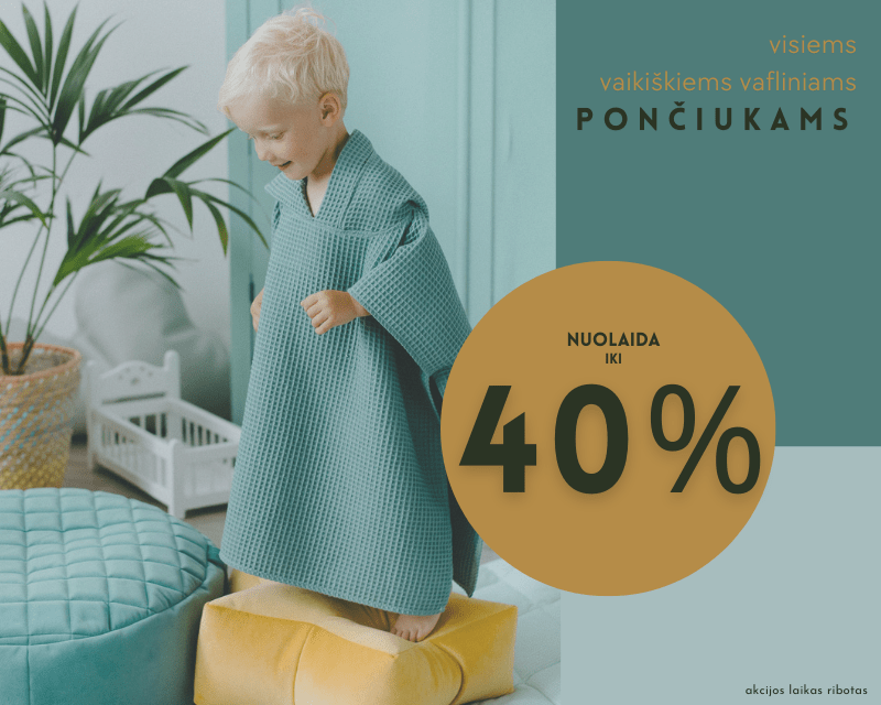 iki 40proc. nuolaida vafliniams pončiukams