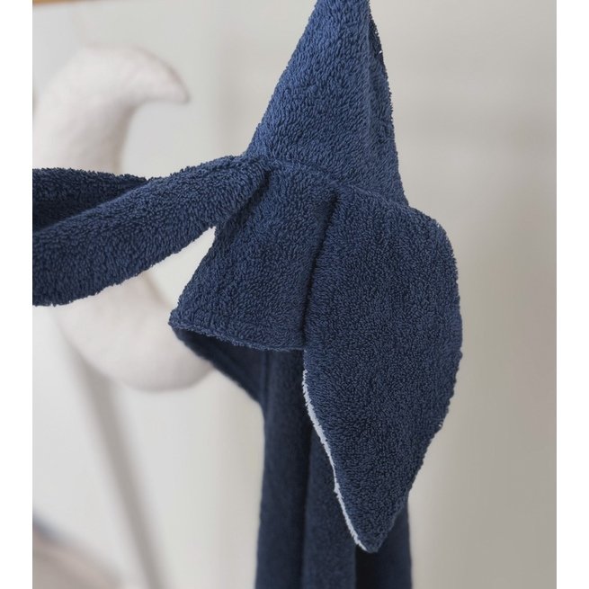 Rankšluostis tamsiai mėlynas su MEGA kiškučio ausimis 100x100cm. 4