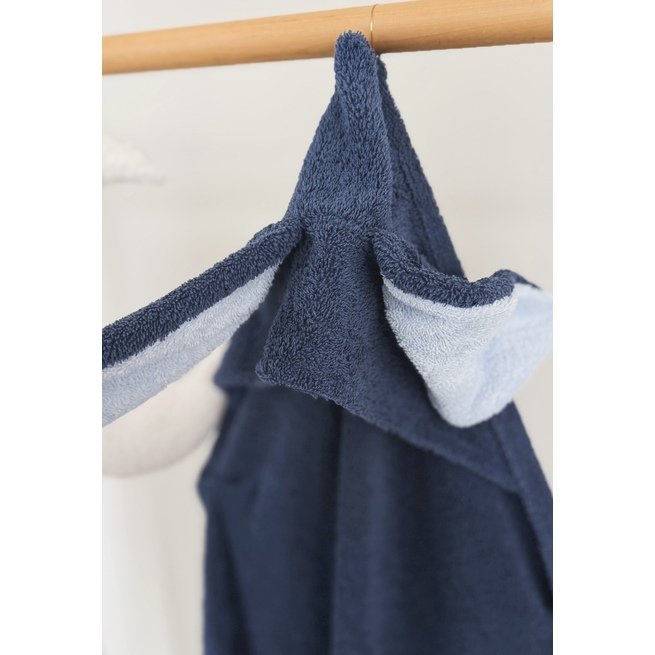 Rankšluostis tamsiai mėlynas su MEGA kiškučio ausimis 100x100cm. 5