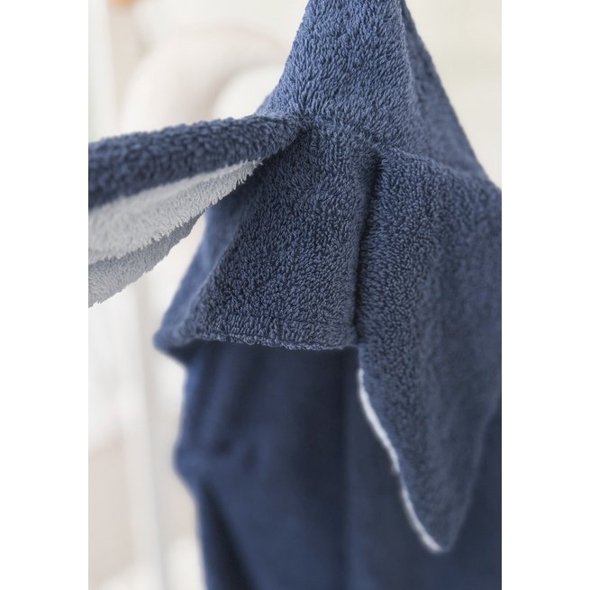 Rankšluostis tamsiai mėlynas su MEGA kiškučio ausimis 100x100cm. 2