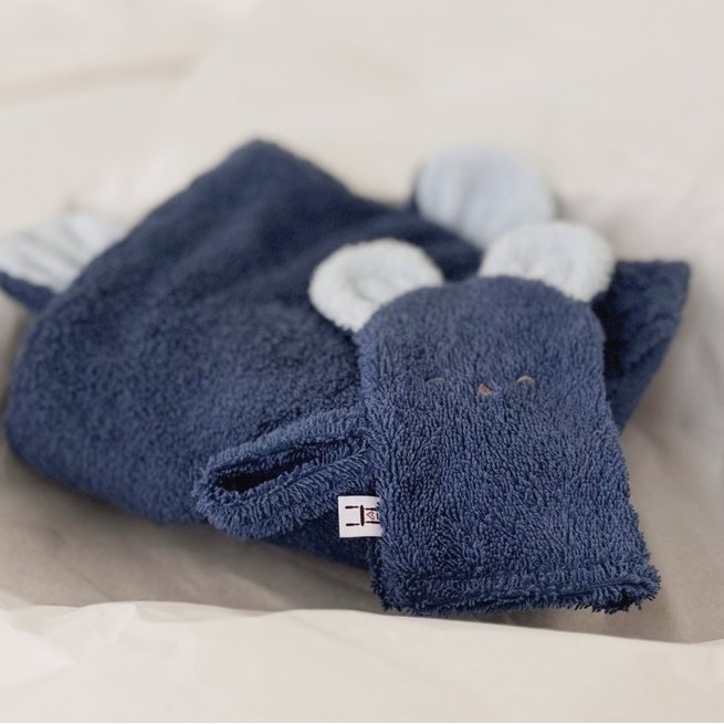 Mėlynas rankšluostis su ausytėmis 3