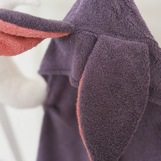 Rankšluostis violetinis su MEGA kiškučio ausimis 