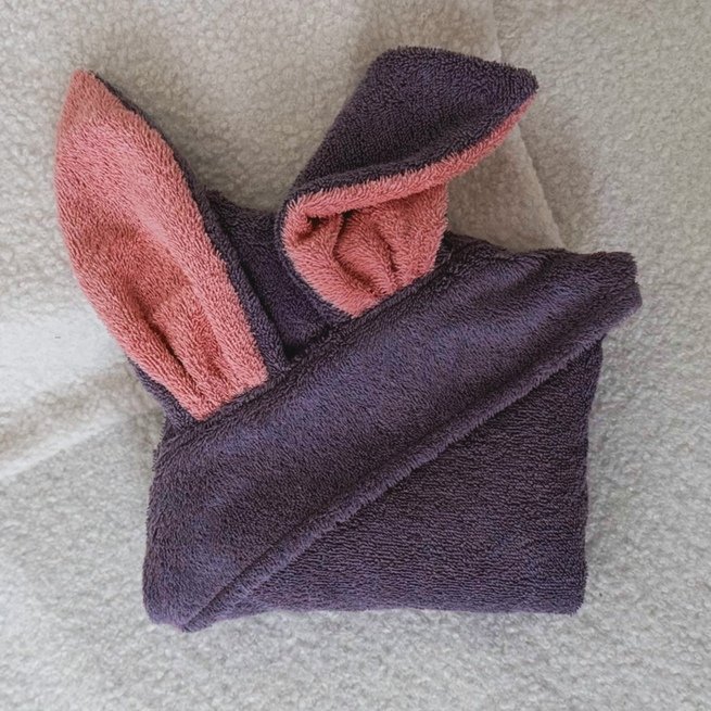 Rankšluostis violetinis su MEGA kiškučio ausimis  1