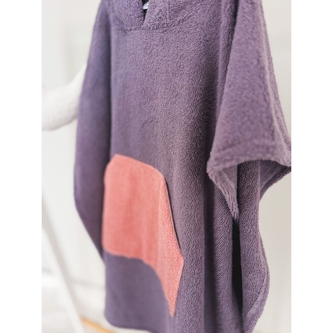 Vaikiškas violetinis pončas su ausytėmis 3