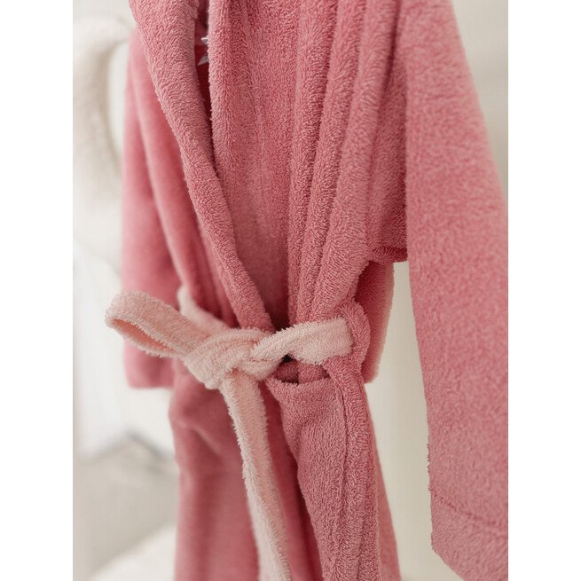 Vaikiškas rožinis chalatas su ausytemis 110-116 dydis 4