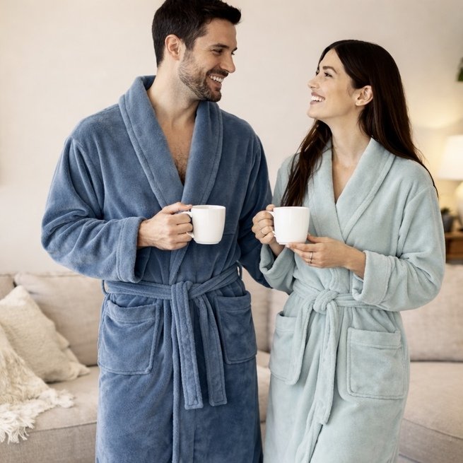 Jaukus minkštas chalatas moterims 9