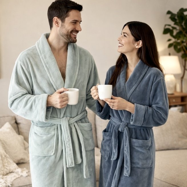 Jaukus minkštas chalatas moterims 4