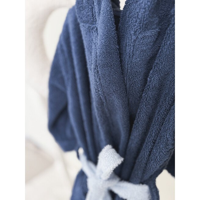 Vaikiškas mėlynas chalatas su ausytemis  2