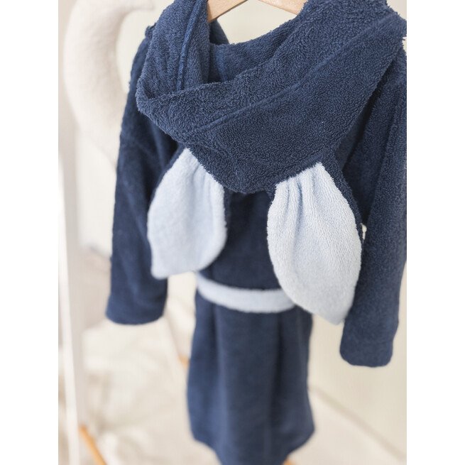 Vaikiškas mėlynas chalatas su ausytemis  1