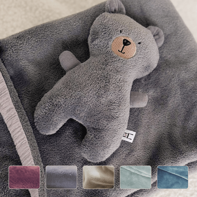 Rinkinys: Pliušinis pledukas ir meškutis "Sapnų paletė"