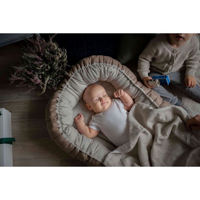 Natūralus lininis gultukas kūdikiui "Paslaptys"